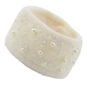 Chic Cream Pearl-Studded Headband